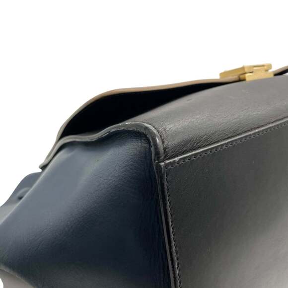 CELINE Trapeze Leather Suede Handbag Shoulder Bag Navy Gray Women's B4 - Picture 9 of 16
